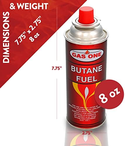12 Butane Fuel GasOne Canisters for Portable Camping Stoves