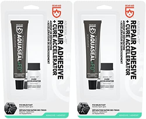 GEAR AID Aquaseal FD Flexible Durable Repair Adhesive and Cure Accelerator for Fixing Holes and Rips in Waders, Wetsuits and Inflatables