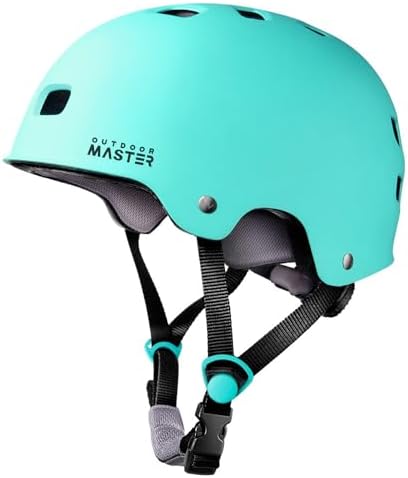 OutdoorMaster Skateboard Cycling Helmet - Two Removable Liners Ventilation Multi-Sport Scooter Roller Skate Inline Skating Rollerblading for Kids, Youth & Adults
