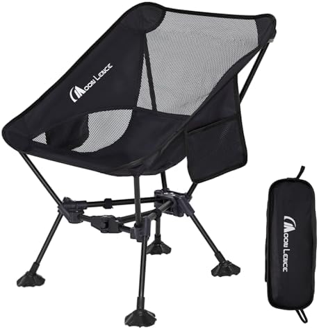 MOON LENCE Portable Camping Chair Backpacking Chair - The 4th Generation Ultralight Folding Chair - Compact, Lightweight Foldable Chairs for Hiking Mountaineering, Beach