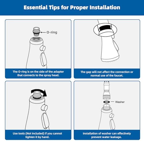 Hibbent Pull Down Kitchen Faucet Head Replacement, 3-Function Kitchen Faucet Head Sink Spray Nozzle with 15 Adapters Compatible with Moen, American Standard, Delta, Kohler Faucets, Brushed Nickel