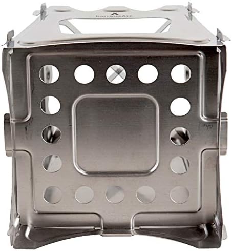 Portable Camping Stove Wood, Wood Stove Camping, Outdoor Compact Campfire, Survival Cooking Gear, Backpacking Stoves, Emergency Backpack Stoves, Hiking Burner, Foldable with Nylon Case