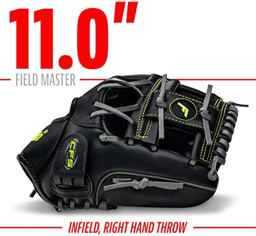 Franklin Sports Baseball + Softball Gloves - Field Master Adult + Youth Baseball + Softball Gloves - Right Hand + Left Hand Gloves - Infield + Outfield Mitts - Multiple Sizes + Colors