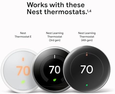 Google Nest Temperature Sensor (2nd Gen) 3 Pack - Room Comfort Sensor with Scheduling - Works with The Nest Learning Thermostat (3rd and 4th Gen) and Nest Thermostat E - Porcelain