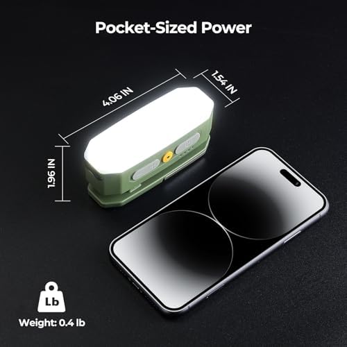 BougeRV Movable Area Light, Rechargeable Camping Lantern, 3200mAh Portable Camping Light, IP65 Waterproof, Camp Lamp for Tent, Power Outages, Emergency, Outdoor