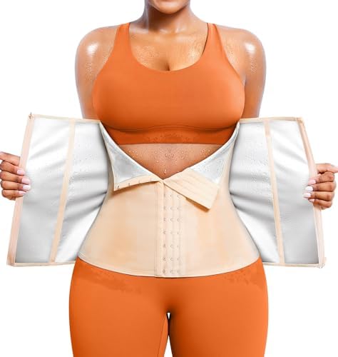 TrainingGirl Waist Trainer for Women Lower Belly Waist Trimmer Corset Tummy Wrap Workout Sweat Belt Band Sports Sauna Suit