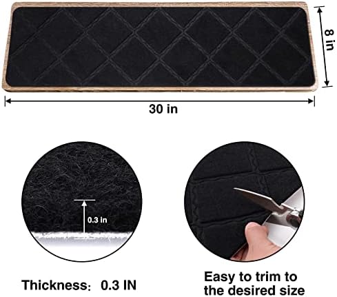 Stair Treads for Wooden Steps 15pcs - 8x30in Carpet Stairs Runner Indoor Non-Slip Stair Mats for Kids Elders and Pets