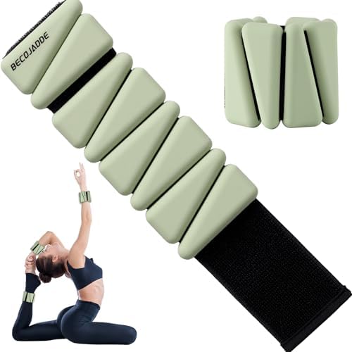 Wrist Ankle Weights Set of 2(1 lb/2 lbs Each) Adjustable Weights Training Intensity for Strength Training Walking Running Yoga Pilates Jogging for Women Men