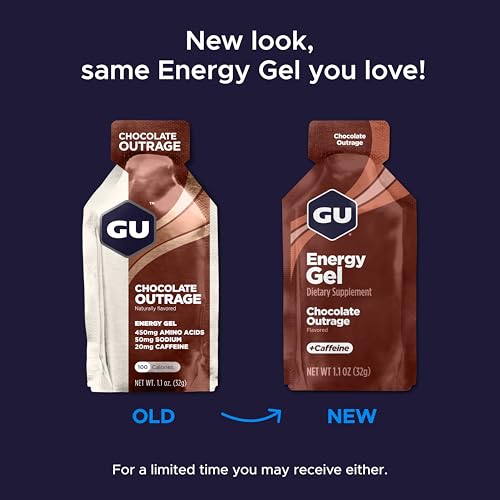 GU Energy Original Sports Nutrition Energy Gels, 24-Count, Vegan, Gluten-Free, Kosher, and Dairy-Free On-the-Go Energy for Any Workout, Assorted Caffeine-Free Flavors Variety Pack