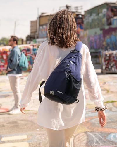 WATERFLY Sling Bag Crossbody Backpack: Over Shoulder Daypack Casual Cross Chest Side Pack