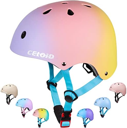 Kids Bike Helmet,Toddler Skateboard Helmets for Ages 2-3-5-8-14 Years Boys Girls,Adjustable Multi-Sport Bicycle Skateboarding Football Roller Skating Scooter Rollerblade Balance Bike Helmet