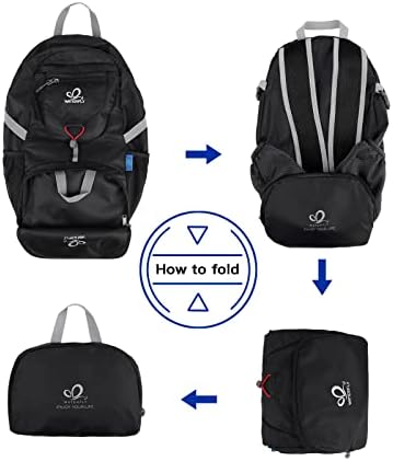 WATERFLY Small Lightweight Packable Backpack: 20l Ultra Light Foldable Travel Hiking Camping Daypack Day Pack for Man Woman