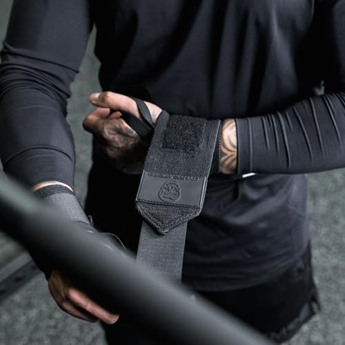 Gymreapers Weightlifting Wrist Wraps (IPF Approved) 18" Professional Quality Wrist Support with Heavy Duty Thumb Loop - Best Wrap for Powerlifting Competition, Strength Training, Bodybuilding