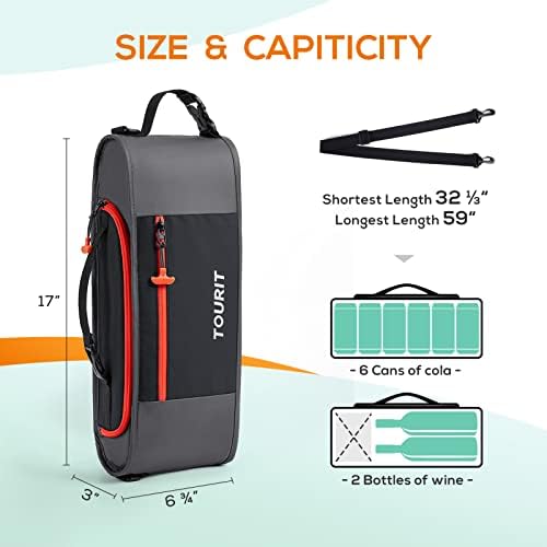 TOURIT Cooler Bag - 6-Can Insulated Sleeve, Small Soft Golf Accessories for Men, Fits Discreetly in Golf Bag
