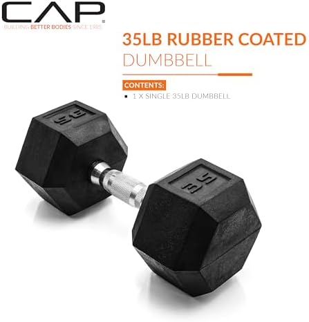 CAP Barbell Coated Hex Dumbbell Weight | Multiple Options
