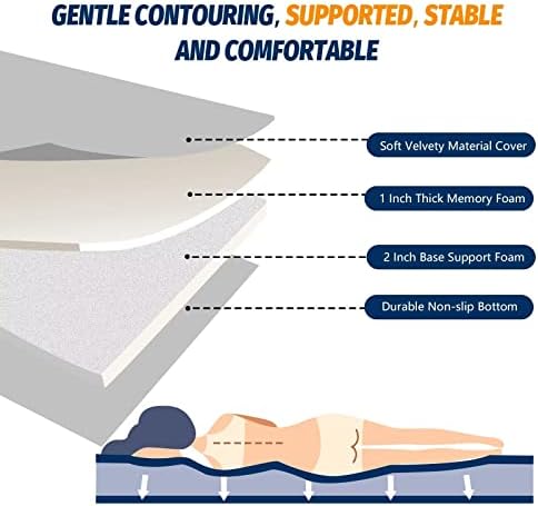 CYMULA Memory Foam Camping Mattress Pad, CertiPUR-US Sleeping Mat, Portable Roll Up Mattress for Adults, Camping Bed Pads for Sleepover, Car Bed with Travel Bag