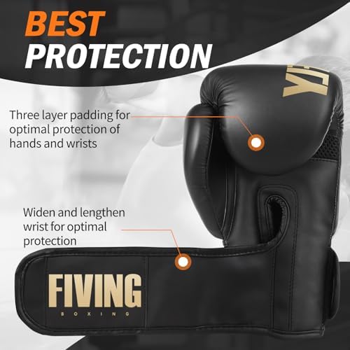 FIVING Boxing Gloves for Men and Women Suitable for Boxing Kickboxing Mixed Martial Arts Muay Thai MMA Heavy Bag Training