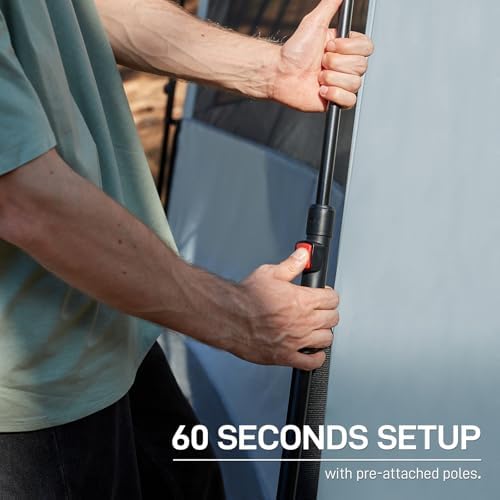 EVER ADVANCED 6 Person Blackout Camping Tent Instant Cabin Tents for Family with Rainfly, 60s Easy Setup, Water-Resistant Orange