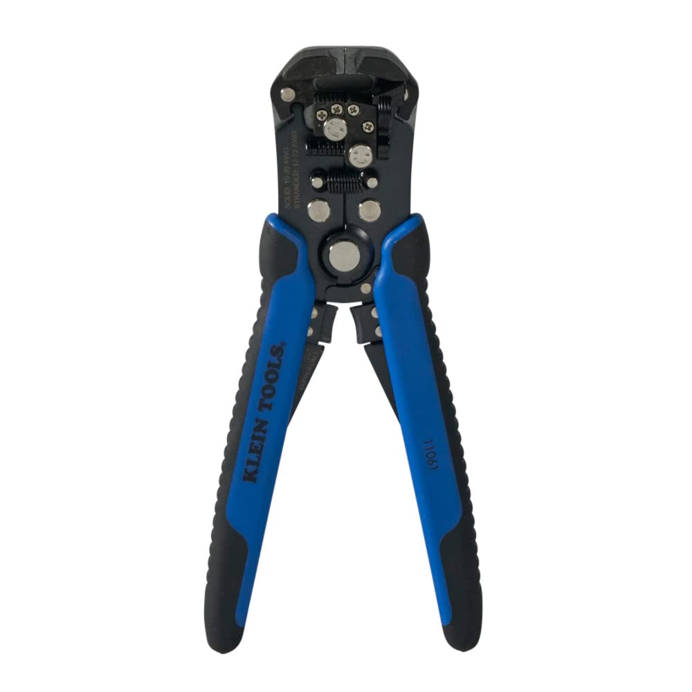 Klein Tools 11061 Self-Adjusting Stripper / Cutter, Heavy Duty, for 10-20 AWG Solid, 12-22 AWG Stranded, and Romex Wire 12/2 and 14/3