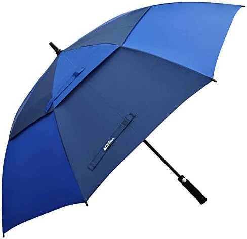 Golf Umbrella Large 58/62/68 Inch Automatic Open Golf Umbrella Extra Large Oversize Double Canopy Vented Umbrella Windproof Waterproof for Men and Women