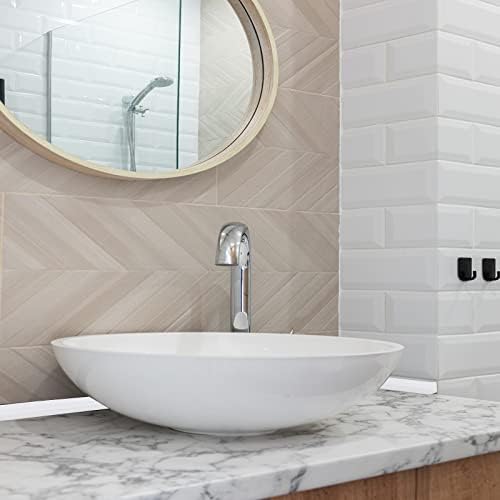 Flexible Quarter Round Molding, Mini Peel and Stick Rubber Trim Molding for Wall Edge Floor Corner,Staircase Cabinet Tub Edge (White, 118Inch)