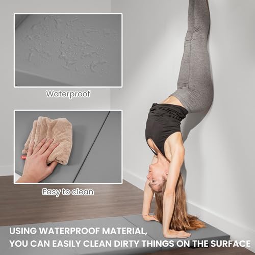 BalanceFrom Folding Gymnastics Mat Home Gym Floor Tumbling Equipment, Multicolor