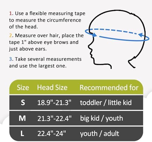 Kids Bike Helmet, Adjustable and Multi-Sport, from Toddler to Youth, 3 Sizes