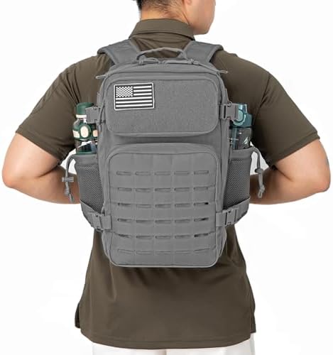 QT&QY 25L/35L/45L Military Tactical Backpack For Men Molle Daypack 3 Day Bug Out Bag Hiking Rucksack With Bottle Holder