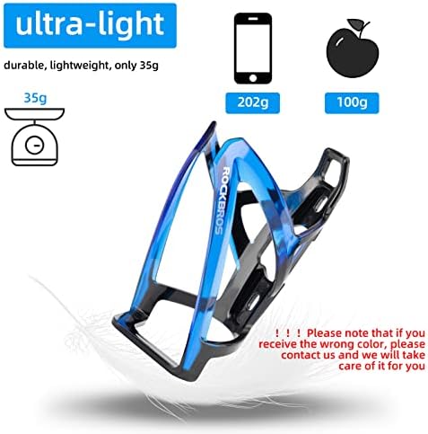 ROCKBROS Bike Water Bottle Holder Ultra-Light Bicycle Bottle Cages with Screws Tool, Universal Bike Cup Holder for Road MTB Mountain Bikes Cycling Accessories(2 Pack)