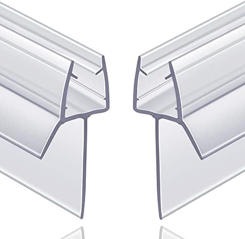 2-Pack Butecare Frameless Shower Door Bottom Seal with Long Sweep for Glass Doors – Stop Shower Leaks and Create a Water Barrier (1/4” x 36”)