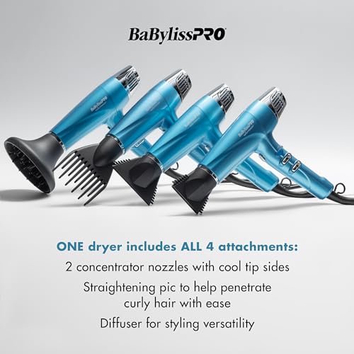 BaBylissPRO Hair Dryer, Nano Titanium Dual Ionic Blow Dryer, Hair Styling Tools & Appliances, BNT9100