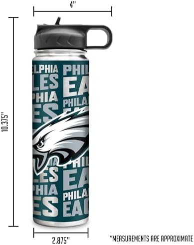 Rico Industries NFL Football Stainless Steel Tumbler with Lid - Great For Coffee, Tea, Water or Cocktails