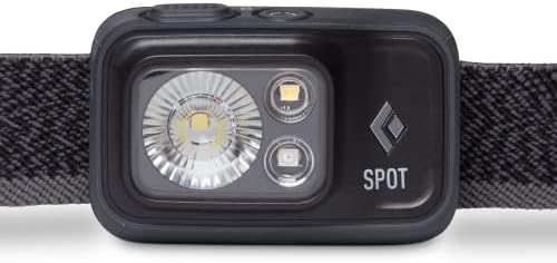 BLACK DIAMOND Spot 400 LED Headlamp, Waterproof and Dimmable Battery Powered Headlamp for Camping, Hiking, Running, Work, Travel with Red Light Headlamp Mode, Graphite