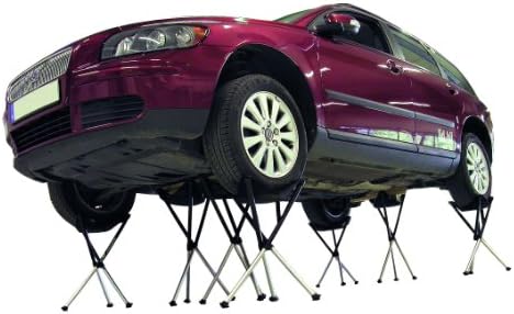 Comfort Model - Black and Silver - 3 Legged Folding Stool in Aluminium - Height 18" to 30" - Maximum Load 440 to 550 Lbs - Made in Sweden