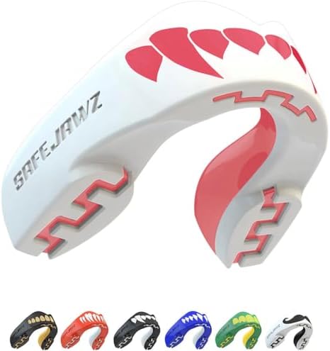 SafeJawz Sports Mouthguard, Dual Layer Premium Mouth Guard with Case for Basketball, Lacrosse, Football, Martial Arts, Hockey, Wrestling, Ice Hockey and All Contact Sports