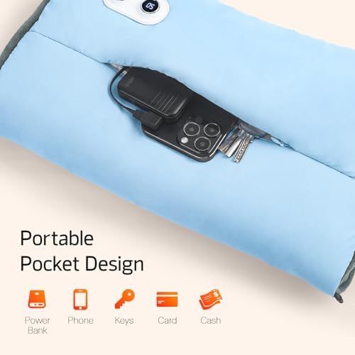 Hand Warmers Rechargeable with 10000mAh Power Bank, Portable Graphene Heated Electric Hand Warmer Pouch, 5 Level Adjustable Temperature for Women, Men, Kids, Hunting, Camping & Xmas Gifts