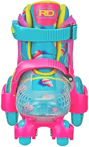 Fun Roll Beginner Roller Skates by Roller Derby, Adjustable Sizing, Skates for Kids, Toddlers, Boys, Girls