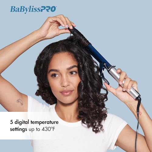 BaBylissPRO Nano Titanium 1 inch Curling Iron with Extended Barrel, Professional Spring Hair Curler for Medium to Longer Hair Types