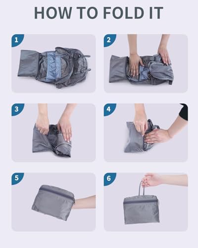 15L Small Hiking Backpack with Chest Pockets for Phone, Ultralight Hiking Daypack with Sternum Straps, Lightweight Foldable Packable Back Pack for Women Men(patent pending)