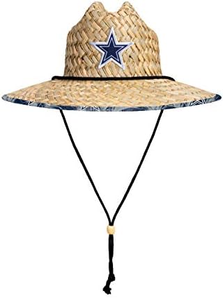FOCO Men's NFL Team Logo Floral Lifeguard Beach Straw Sun Hat