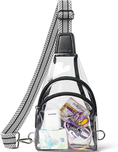 Clear bags Stadium Approved Crossbody Sling Bag Fanny Pack Backpack Purses for Women Men Belt bag for stadium events