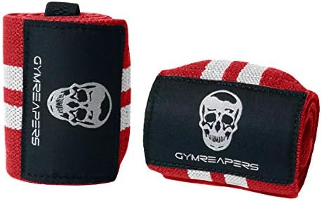 Gymreapers Weightlifting Wrist Wraps (IPF Approved) 18" Professional Quality Wrist Support with Heavy Duty Thumb Loop - Best Wrap for Powerlifting Competition, Strength Training, Bodybuilding