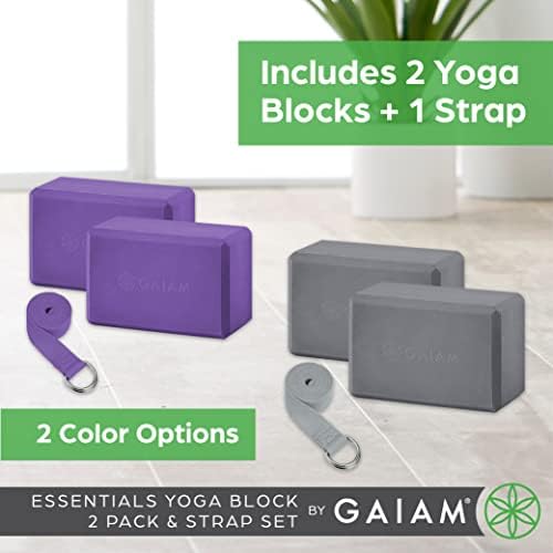 Gaiam Yoga Block - Supportive Latex-Free Eva Foam - Soft Non-Slip Surface with Beveled Edges for Yoga, Pilates, Meditation - Yoga Accessories for Stability, Balance, Deepen Stretches