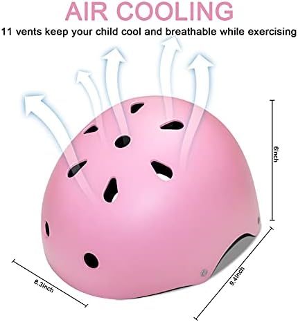 Kids Bike Helmet Ventilation & Adjustable Toddler Helmet for Ages 2-14 Kids Boys Girls Multi-Sport Helmet for Skateboard Roller Skateing Bicycle Scooter blance Bike