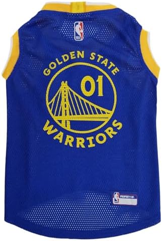 Pets First NBA GOLDEN STATE WARRIORS DOG Jersey, Small - Tank Top Basketball Pet Jersey