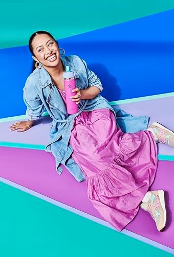 HYDRO FLASK Wide Mouth vacuum insulated stainless steel water bottle with leakproof closeable straw lid for cold water drinks, sports, travel, car and school