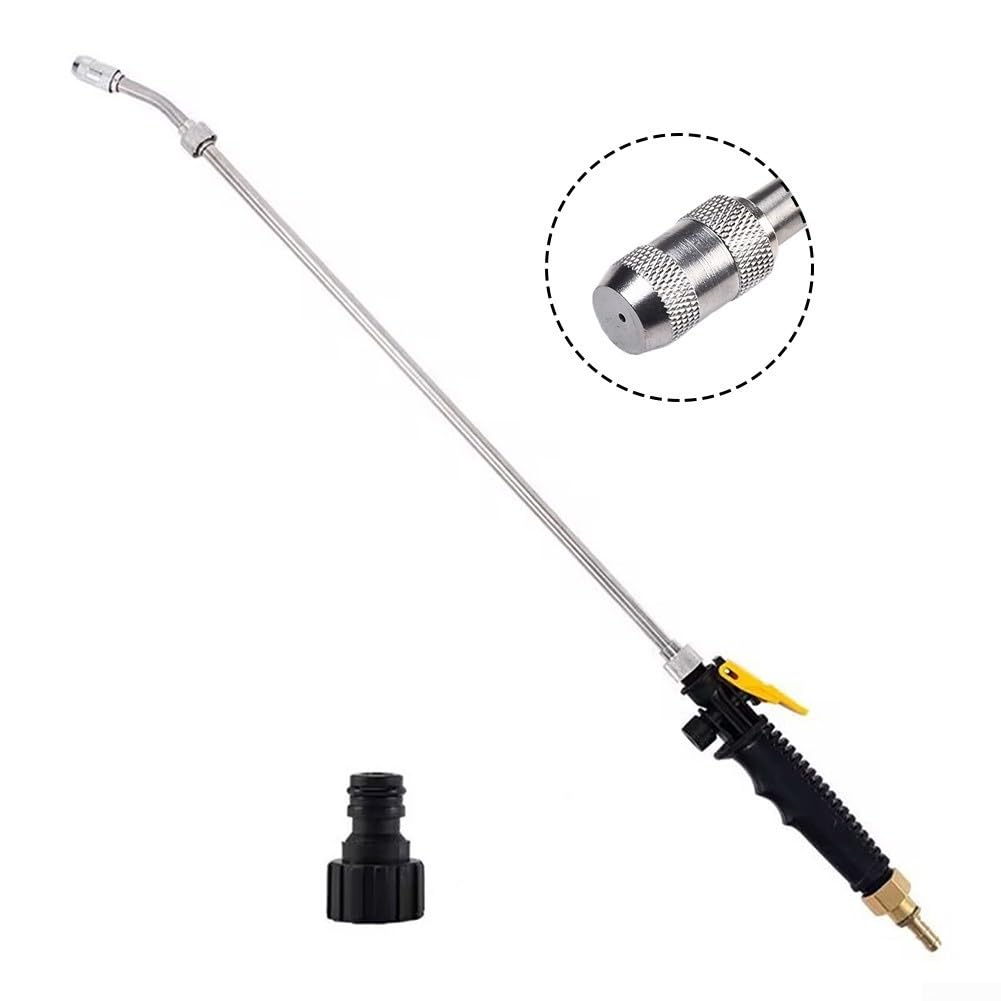 Oniissy Sprayer Wand, Sprayer, Adjustable Stainless Steel Replacement Garden Sprayer Wand with Shut Off Valve