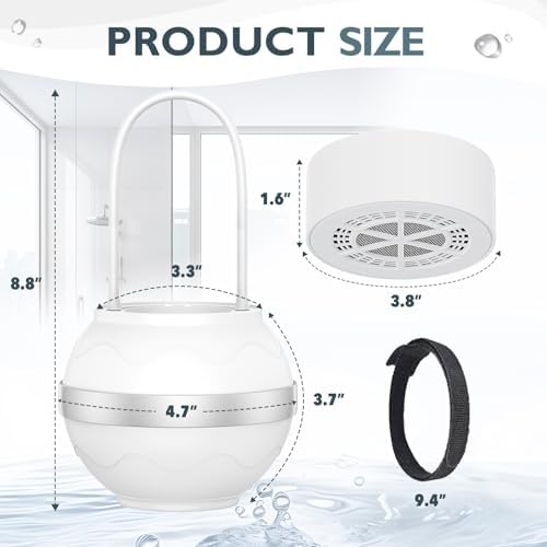 Bath Filter for Tub Faucet - 10 Stages Bath Water Filter 2,500 Gallons, Removes Contaminants & pH Balancer, Improved Skin, Hair, and Nail Condition - BPA-Free & Easy Install (White)