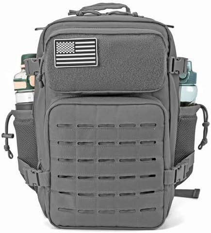 QT&QY 25L/35L/45L Military Tactical Backpack For Men Molle Daypack 3 Day Bug Out Bag Hiking Rucksack With Bottle Holder