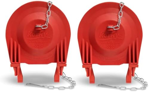 Korky 3062, 2 Pack Large 3-Inch Premium Toilet Flapper Long Lasting Rubber-Easy to Install-Made in USA, Red
